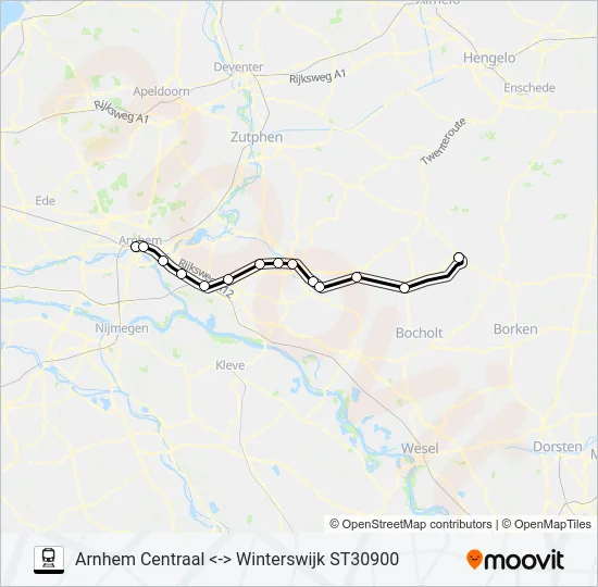 STOPTREIN RS32 Train Line Map