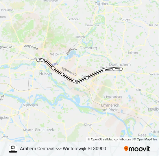 STOPTREIN RS32 Train Line Map
