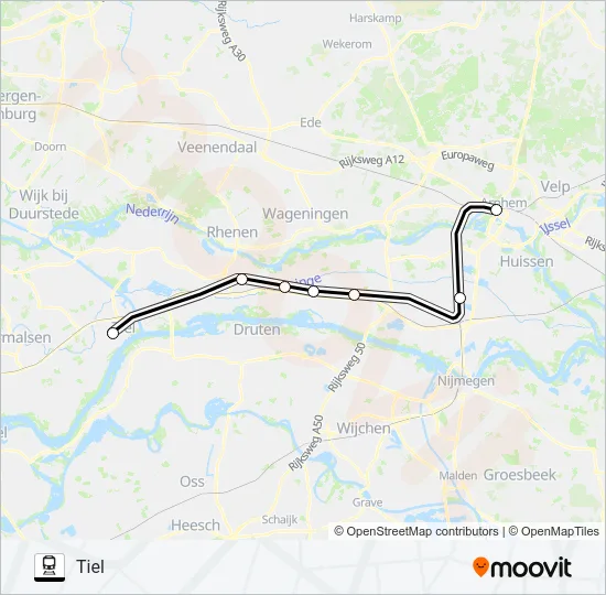 STOPTREIN RS33 Train Line Map