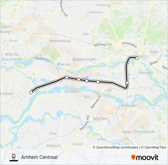 STOPTREIN RS33 Train Line Map