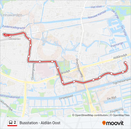 2 Bus Line Map