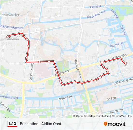 2 Bus Line Map