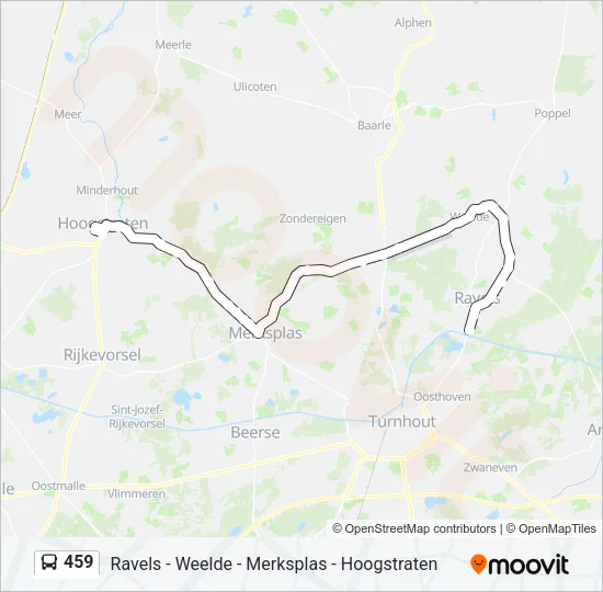 459 Bus Line Map