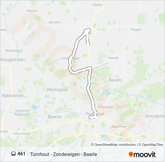 461 Bus Line Map