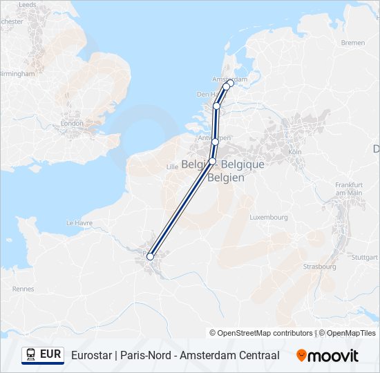 EUR train Line Map