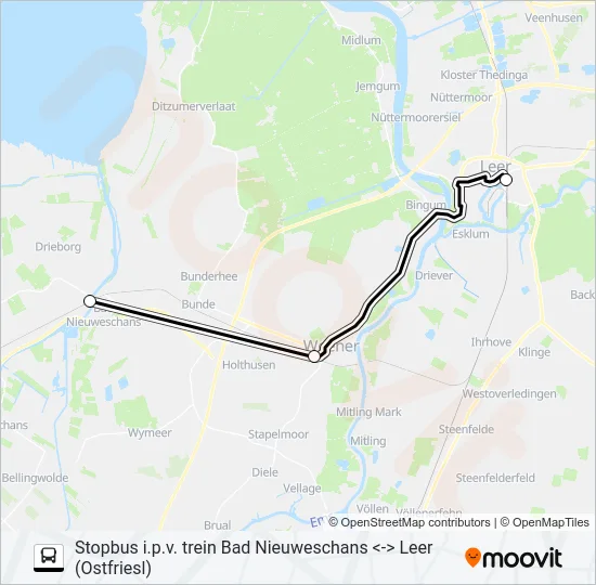 STOPBUS I.P.V. TREIN  Line Map