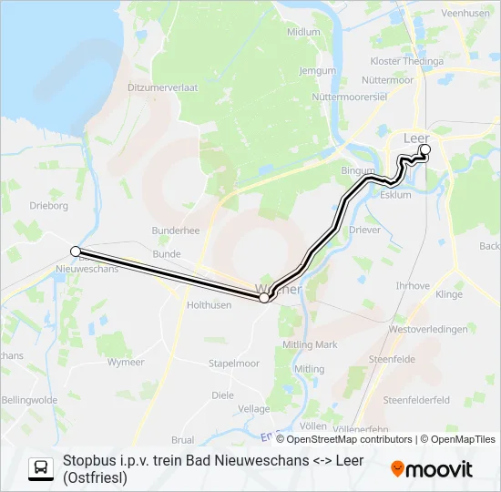 STOPBUS I.P.V. TREIN  Line Map