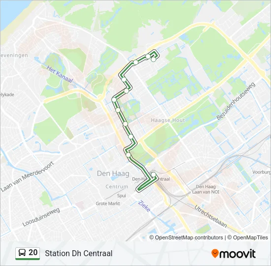 20 Bus Line Map