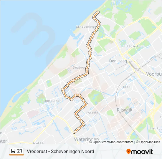 21 Bus Line Map