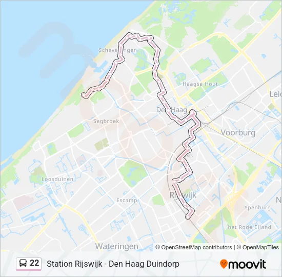 22 Bus Line Map