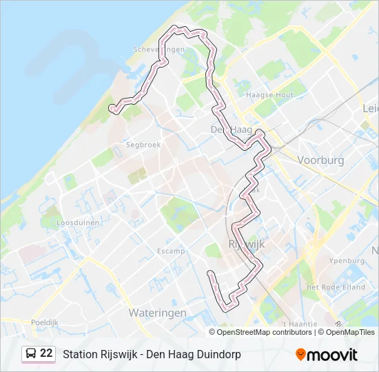 22 Bus Line Map