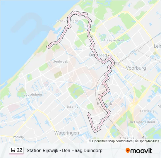 22 Bus Line Map