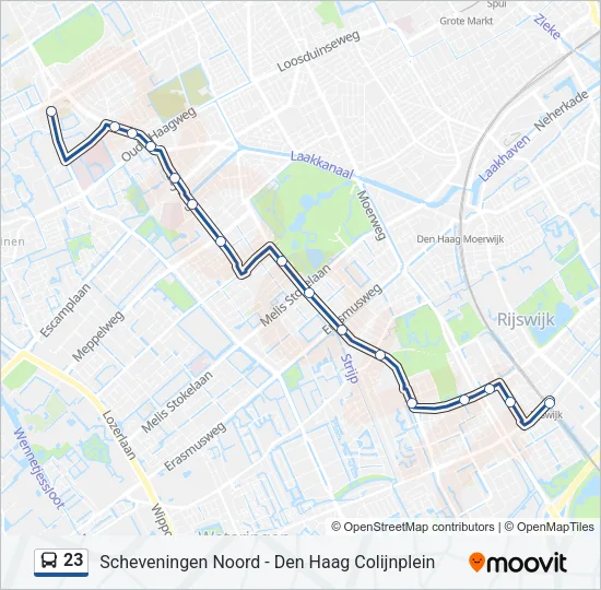 23 Bus Line Map