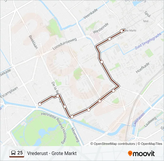 25 Bus Line Map