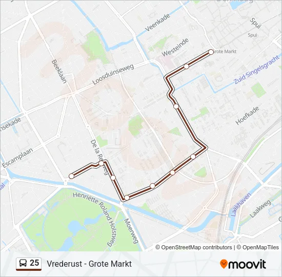 25 Bus Line Map