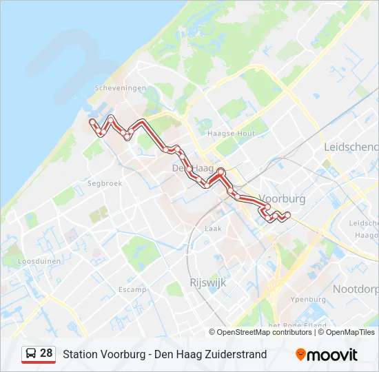28 Bus Line Map