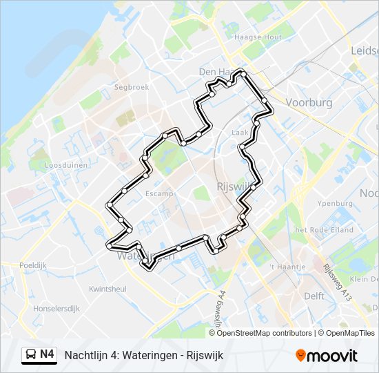 N4 Bus Line Map