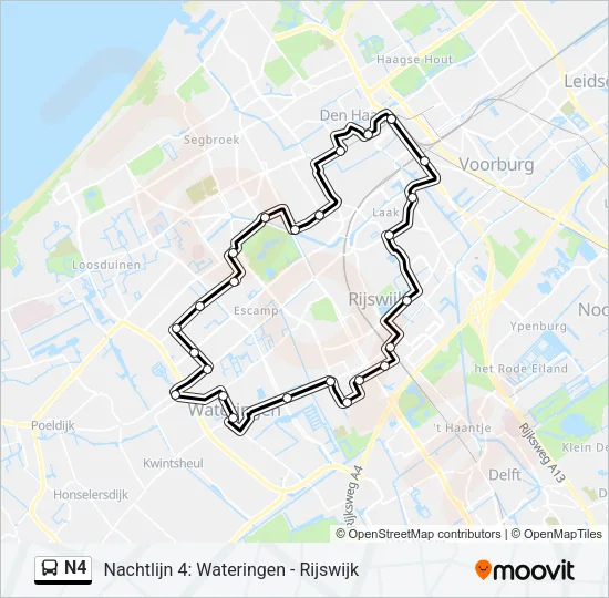 N4 Bus Line Map