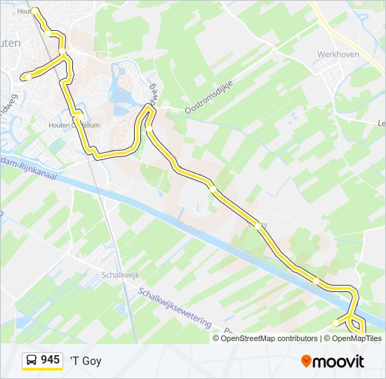 Bus 945 Route Map 945 Route: Schedules, Stops & Maps - 'T Goy (Updated)