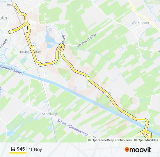 945 Bus Line Map