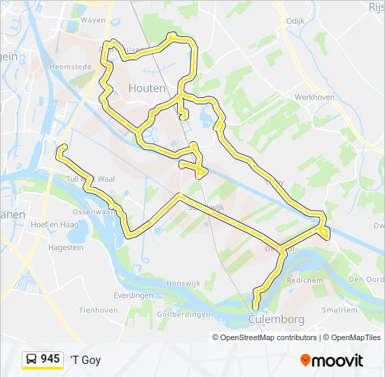 945 Bus Line Map