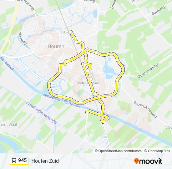 945 Bus Line Map