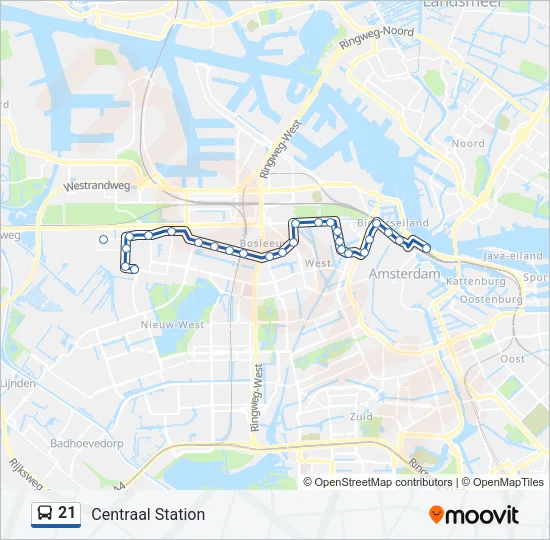 21 Bus Line Map