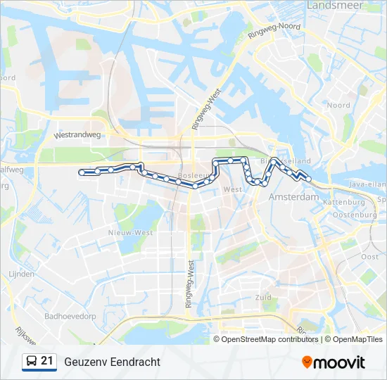 Buslinie 21 Karte