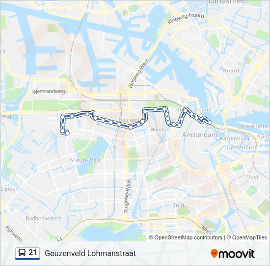 Buslinie 21 Karte