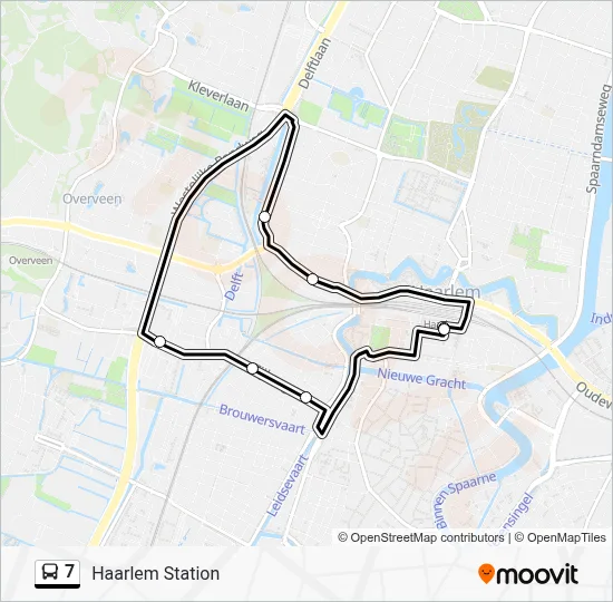 Bus 7 lijnkaart