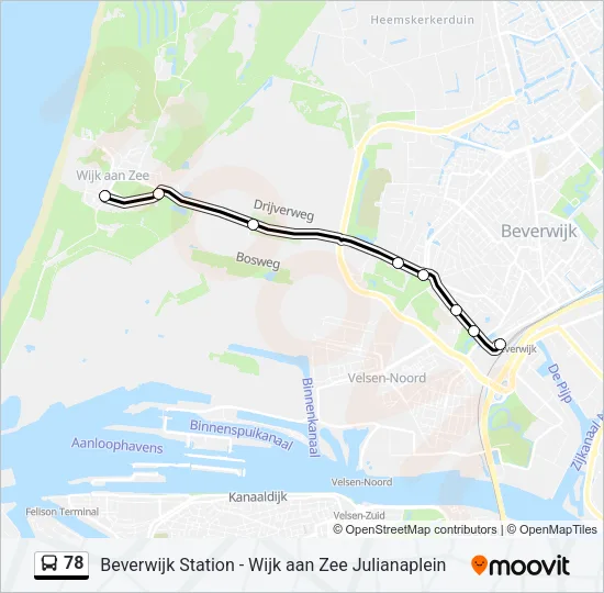 78 Bus Line Map