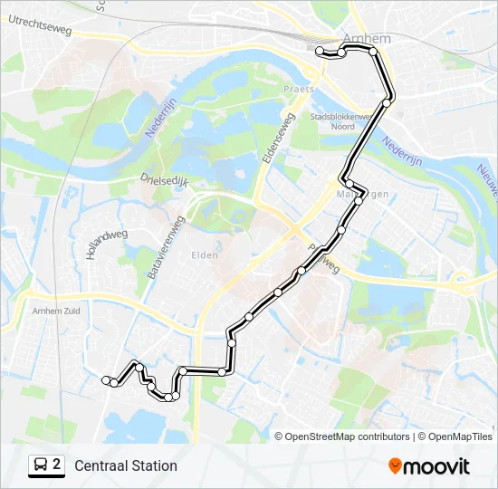 2 Bus Line Map