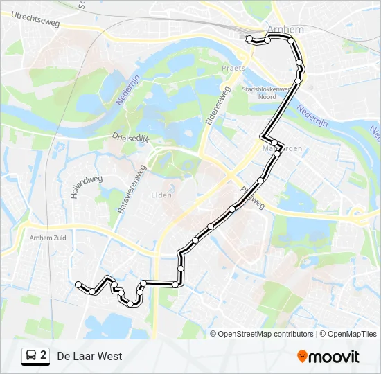 2 Bus Line Map