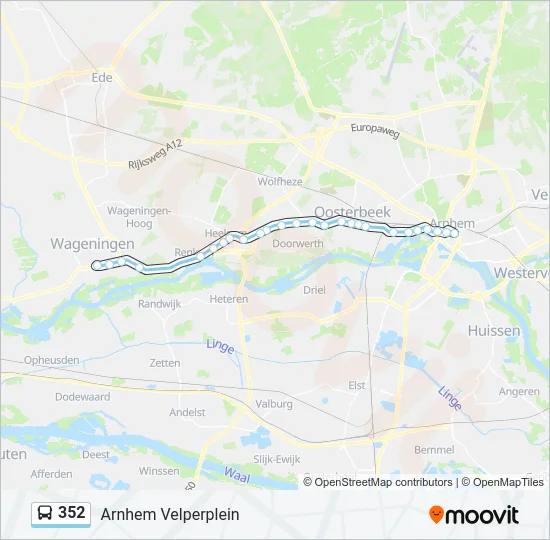 352 Bus Line Map