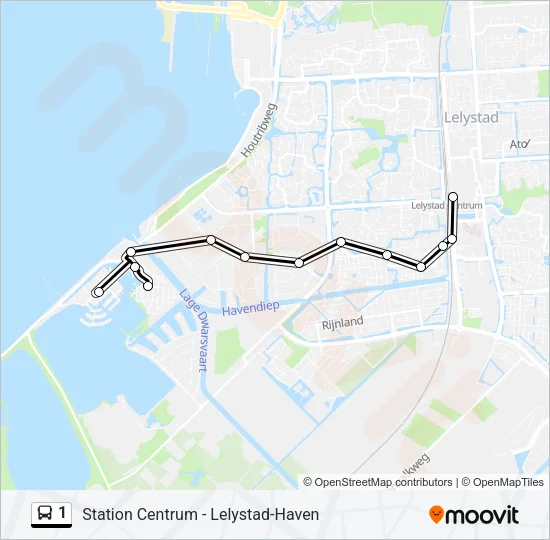 1 Bus Line Map
