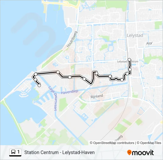 1 Bus Line Map