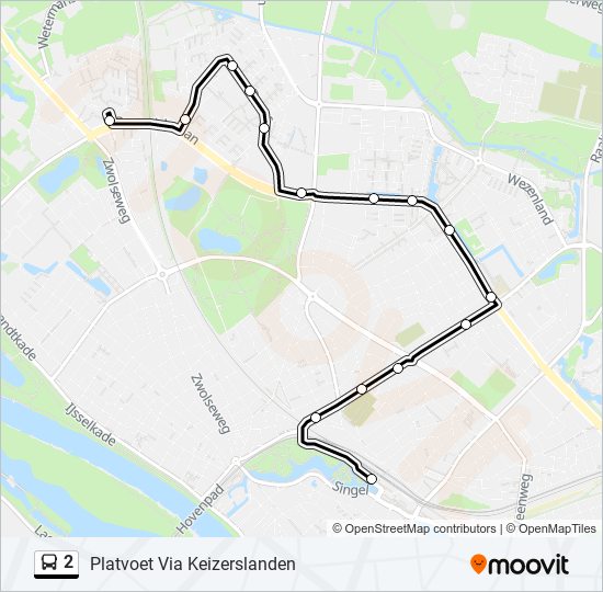 2 bus Line Map