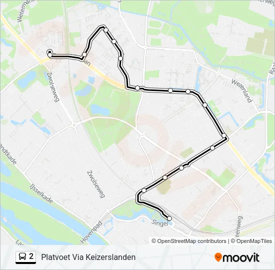 2 Bus Line Map