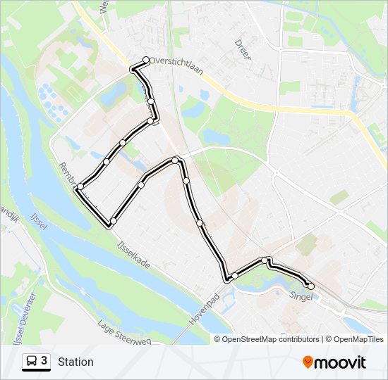 3 Bus Line Map