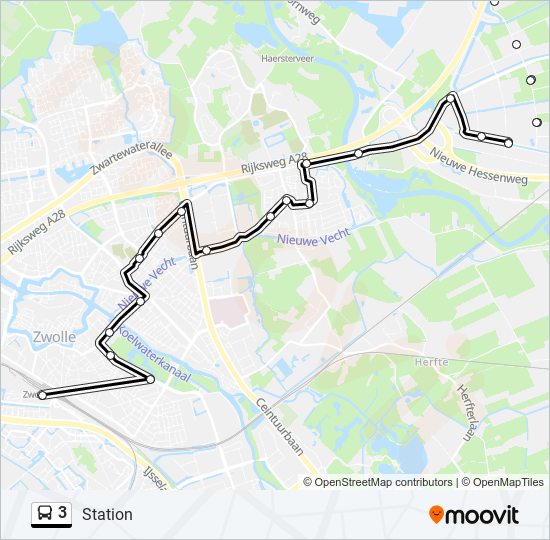 3 bus Line Map