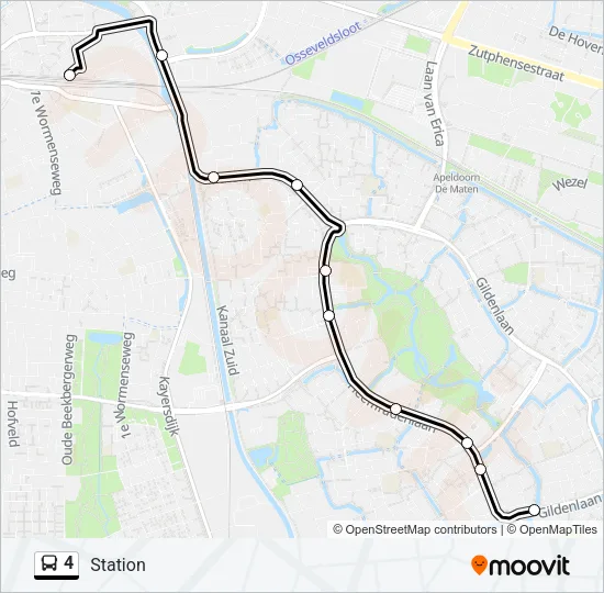 4 Bus Line Map