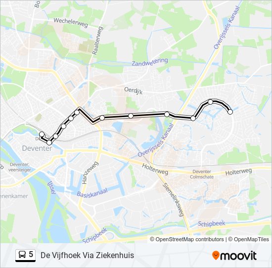 5 bus Line Map