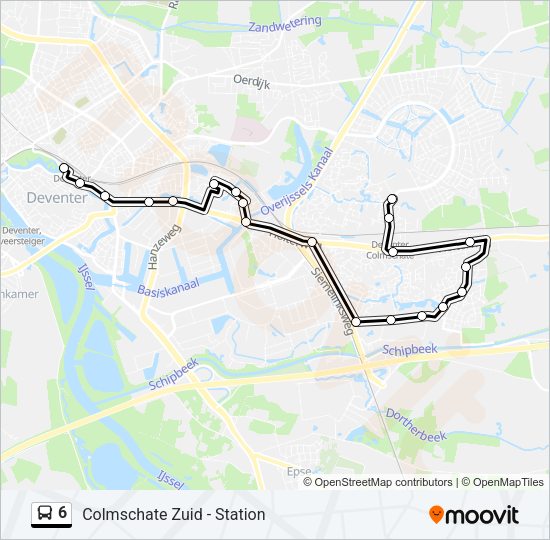 6 Bus Line Map