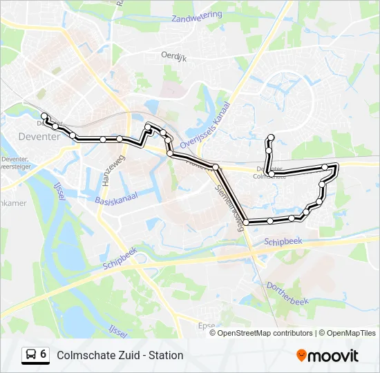 6 Bus Line Map