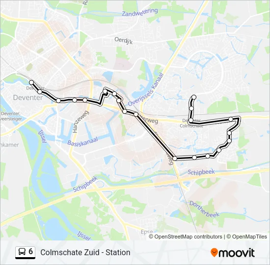 6 Bus Line Map