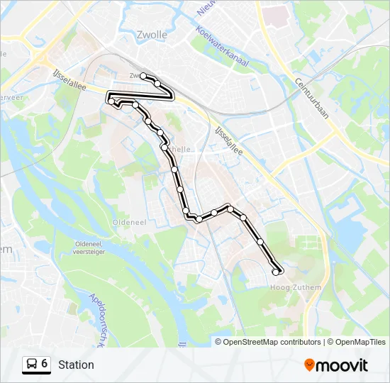 6 Bus Line Map