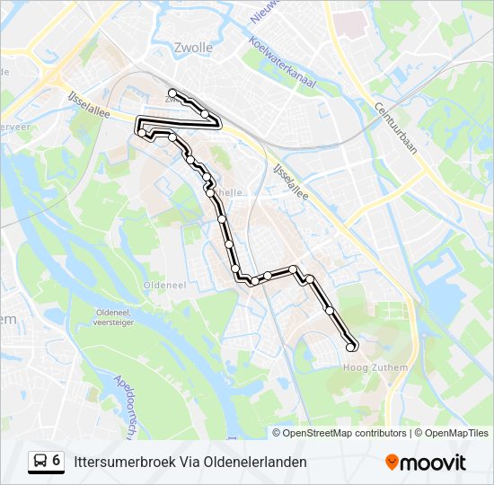 6 Bus Line Map