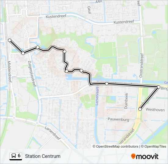 6 Bus Line Map