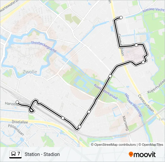 7 Bus Line Map