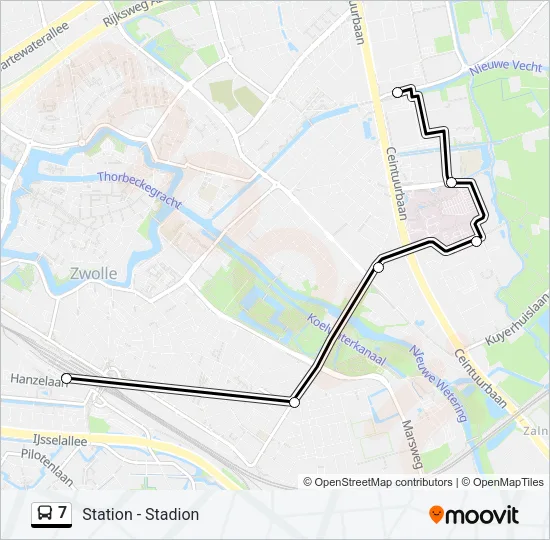 7 Bus Line Map